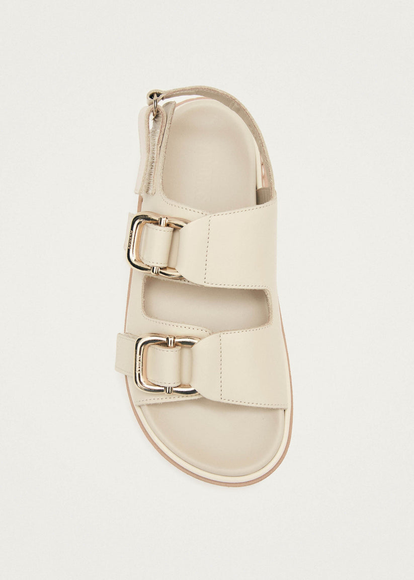 Alohas Harper Sandalias de Piel Blanco Crema Rebajas de fábrica