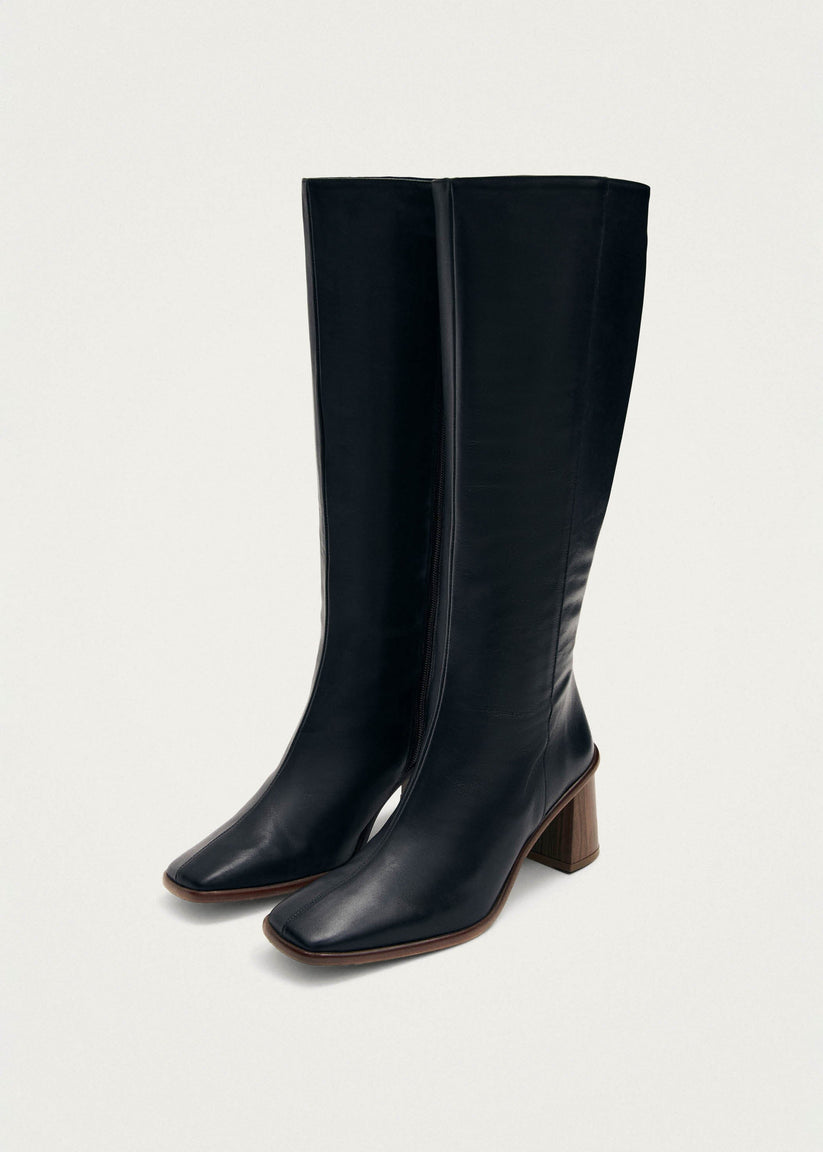 Alohas East Botas Negras de Piel Ventas relámpago