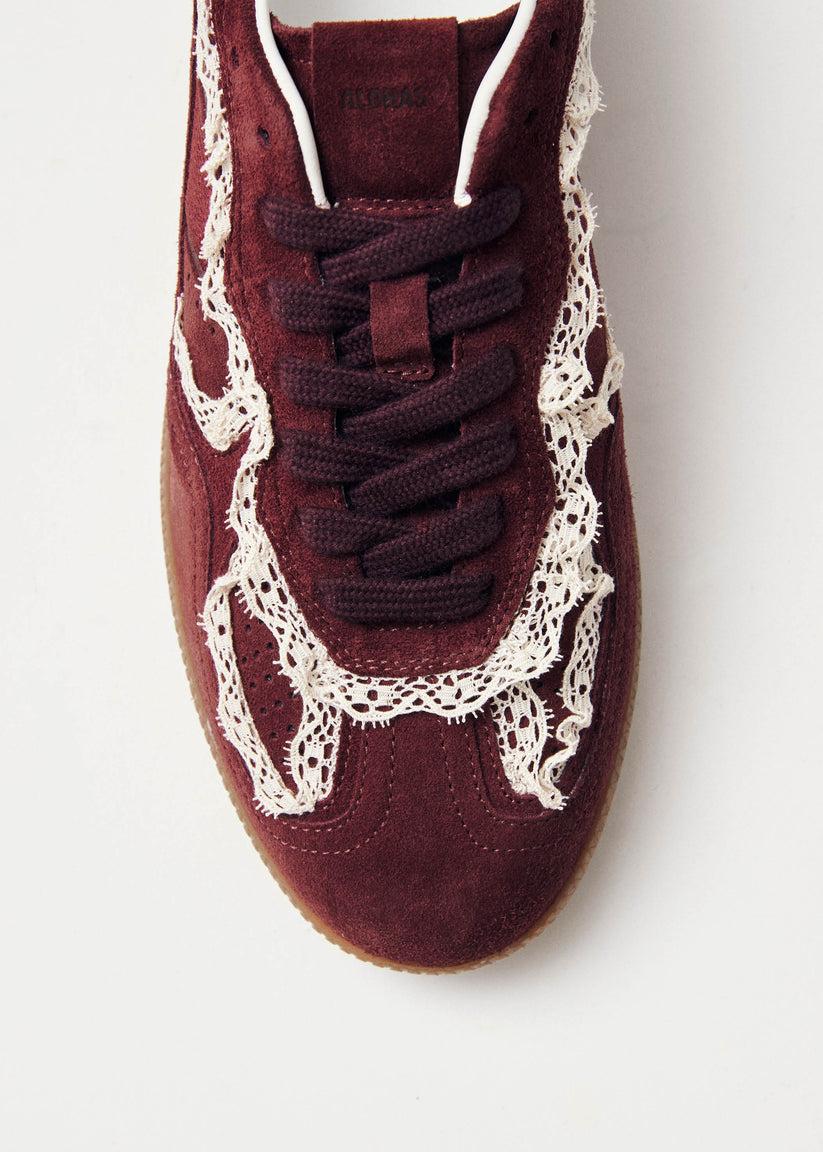 Alohas Tb.490 Crochet Zapatillas de Cuero Burdeos Rebajas online