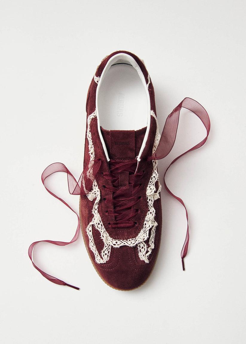 Alohas Tb.490 Crochet Zapatillas de Cuero Burdeos Rebajas online