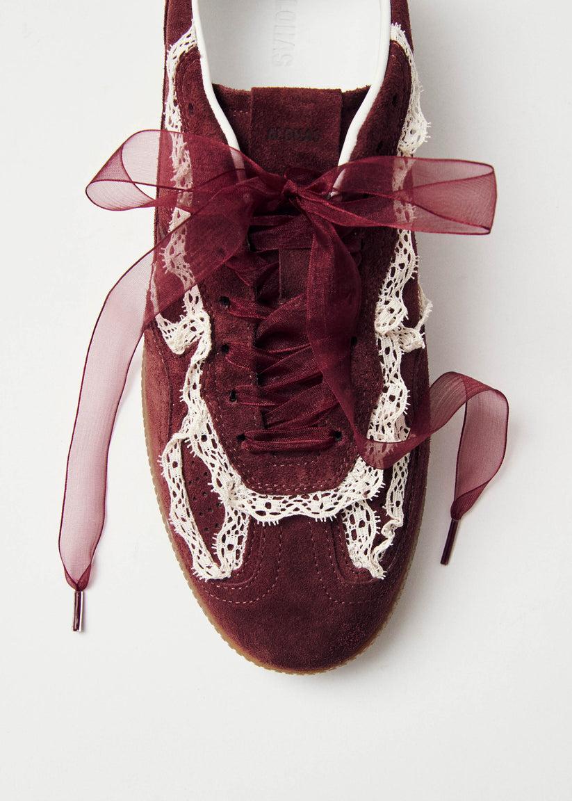 Alohas Tb.490 Crochet Zapatillas de Cuero Burdeos Rebajas online