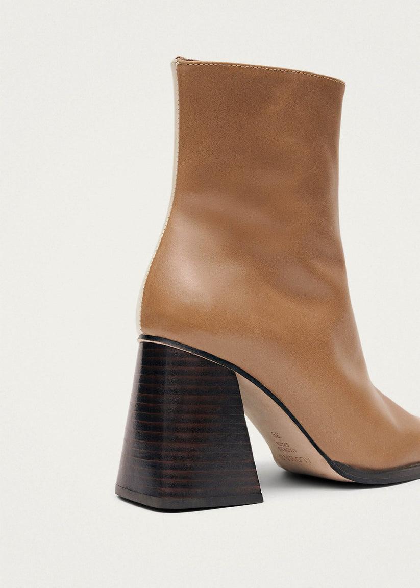 Alohas South Bicolor Botas de Piel Marrón y Beige Envío gratis