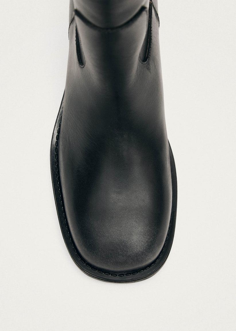 Alohas Sajan Botas de Cuero Negras Último día