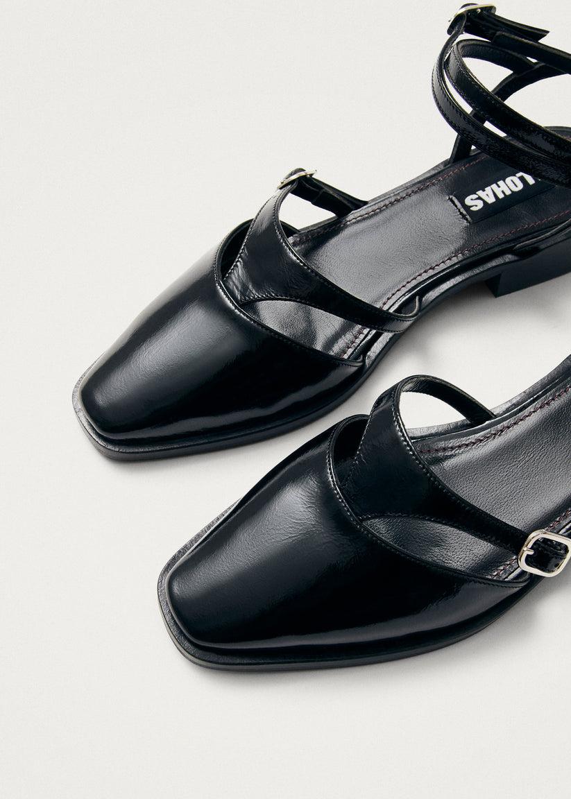 Alohas Aveline Bailarinas de Cuero Negras Oferta especial de fábrica