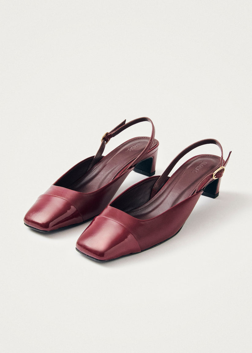 Alohas Lindy Bliss Tacones de Cuero Burdeos Superdescuento