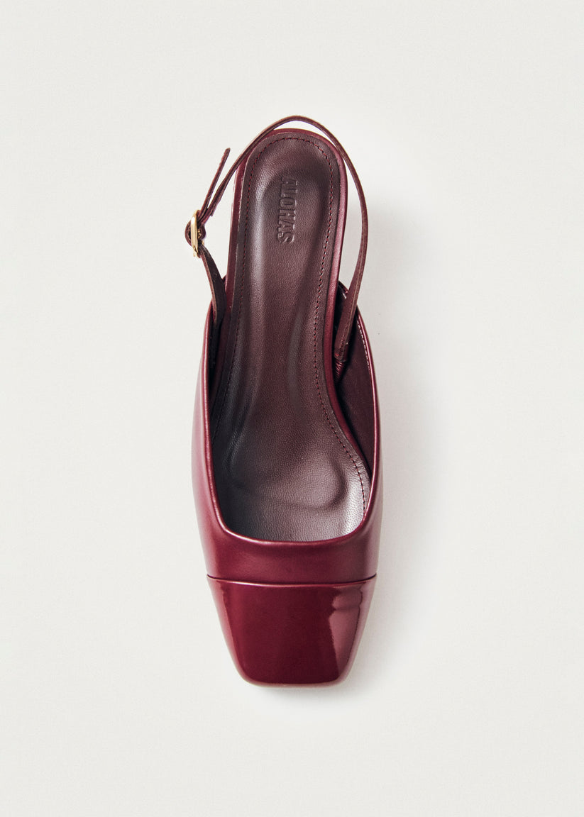 Alohas Lindy Bliss Tacones de Cuero Burdeos Superdescuento