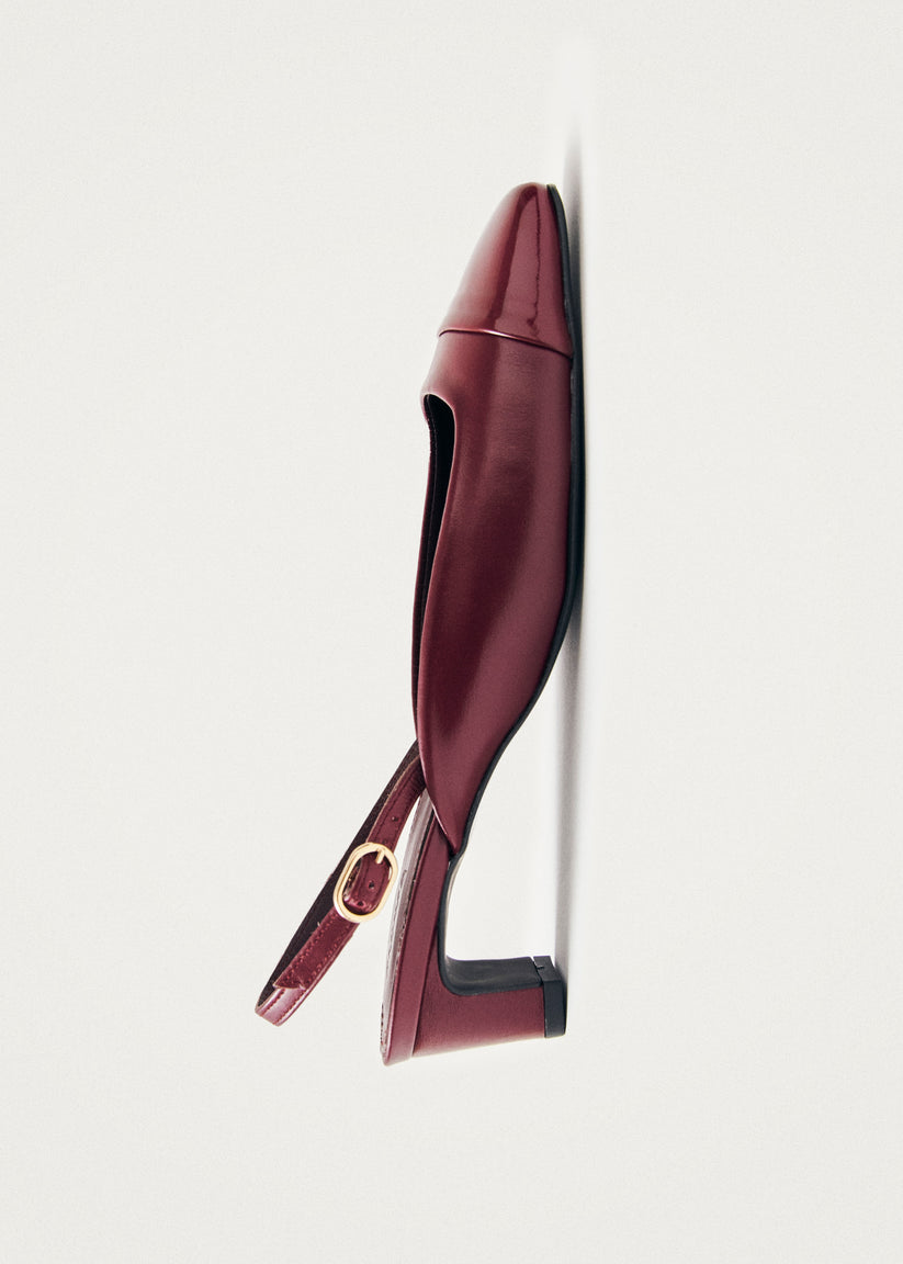 Alohas Lindy Bliss Tacones de Cuero Burdeos Superdescuento