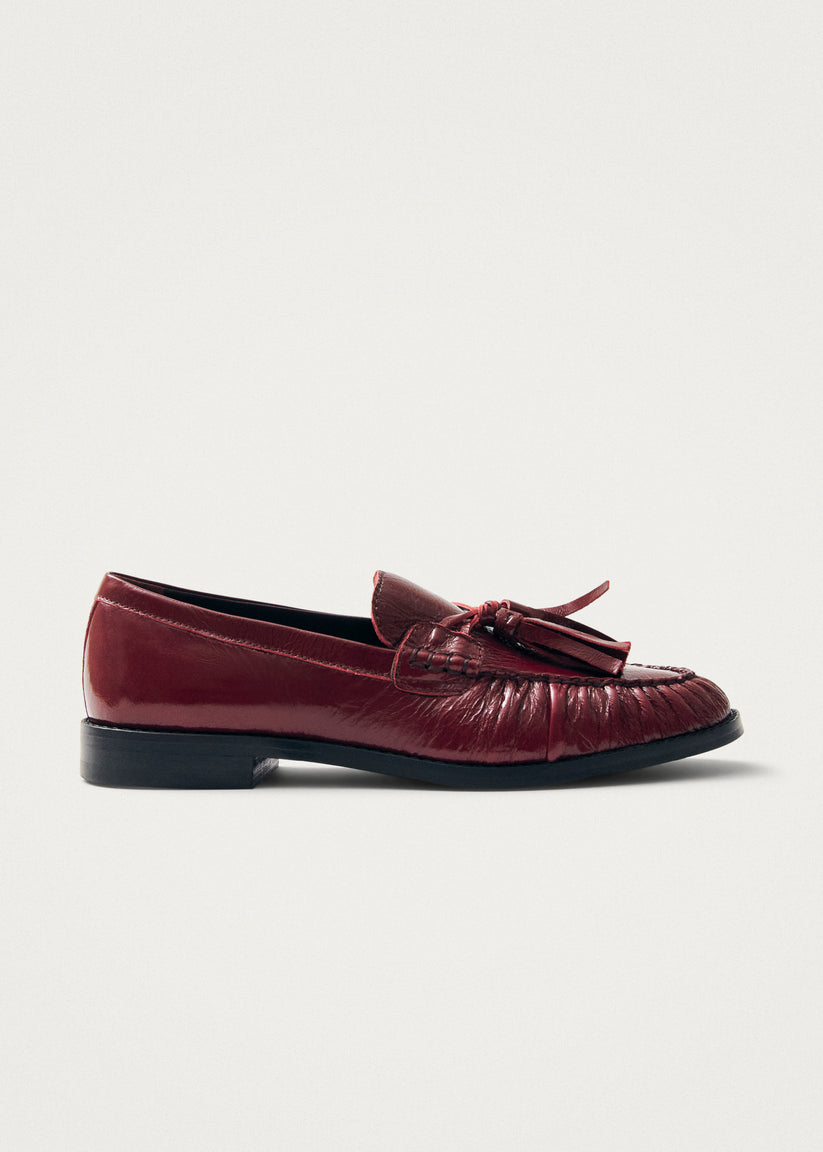 Alohas Marietta Onix Mocasines de Cuero Burdeos