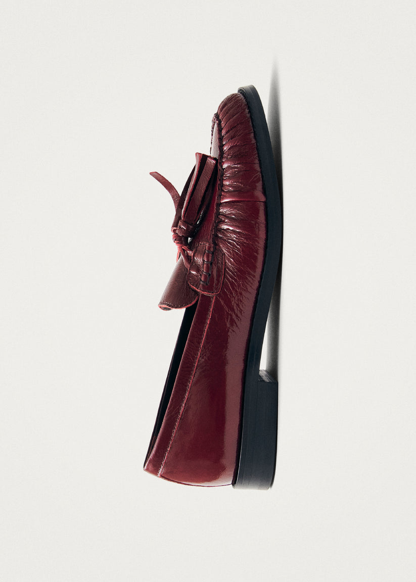 Alohas Marietta Onix Mocasines de Cuero Burdeos En oferta