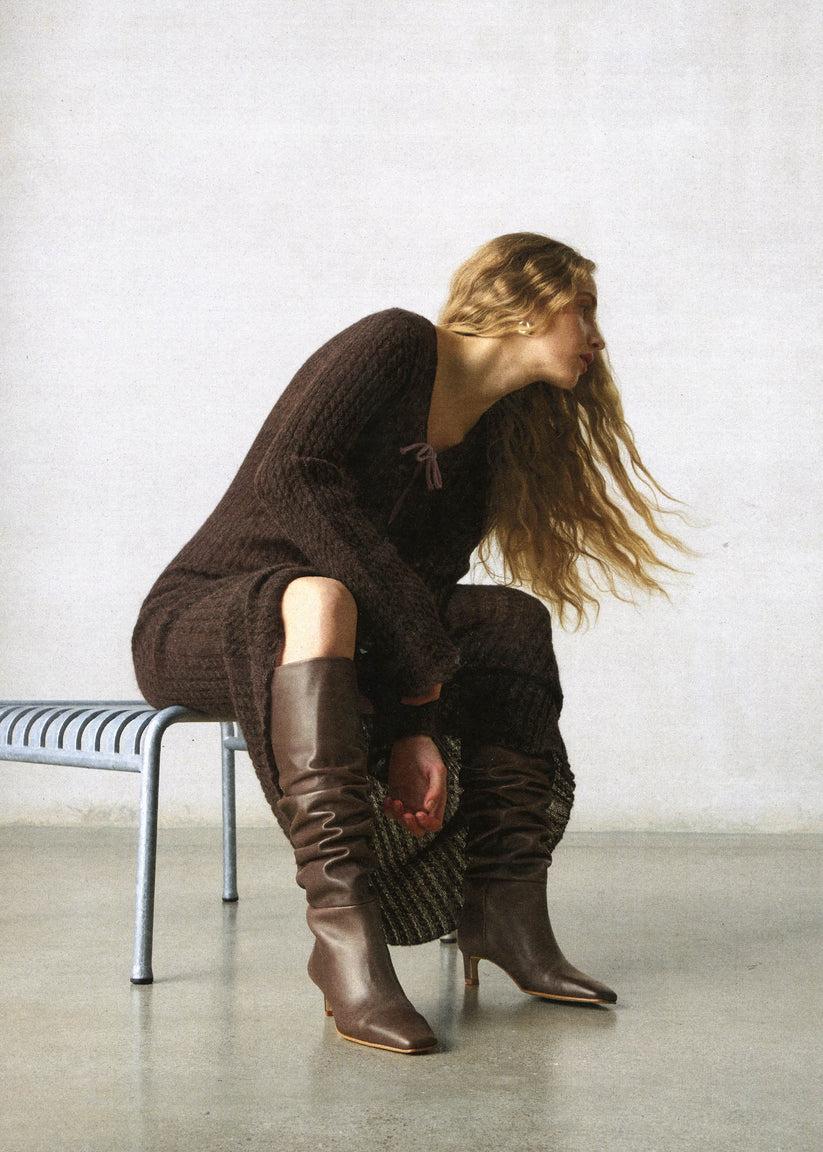 Alohas Kalila Botas de Cuero Marrón Ofertas especiales