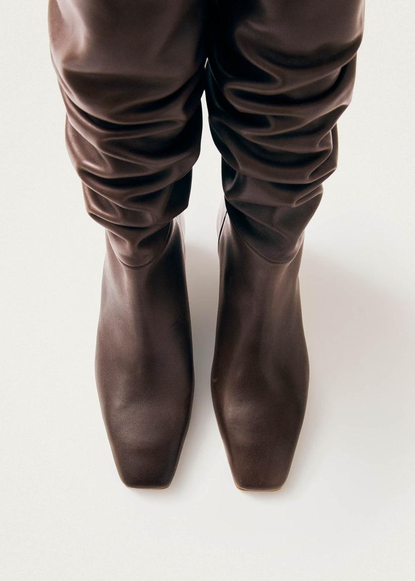 Alohas Kalila Botas de Cuero Marrón Ofertas especiales