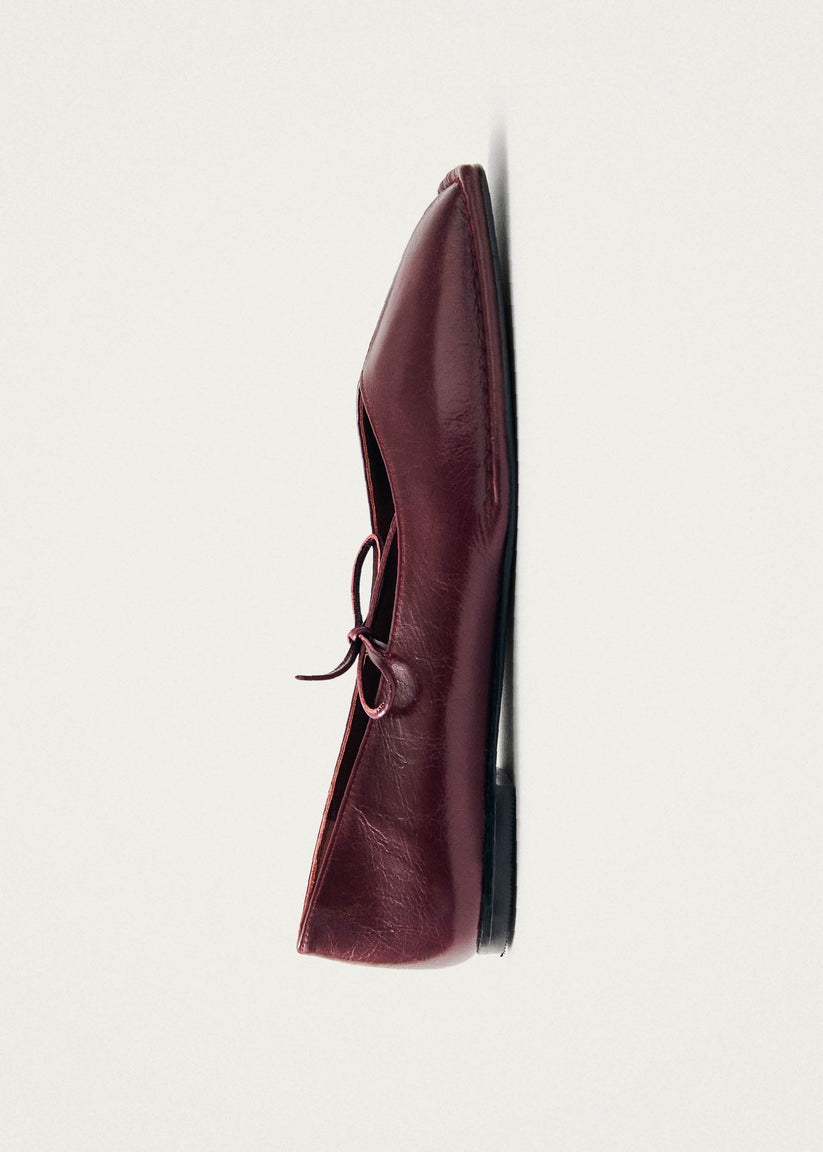 Alohas Sway Bailarinas de Cuero Burdeos Grandes ahorros