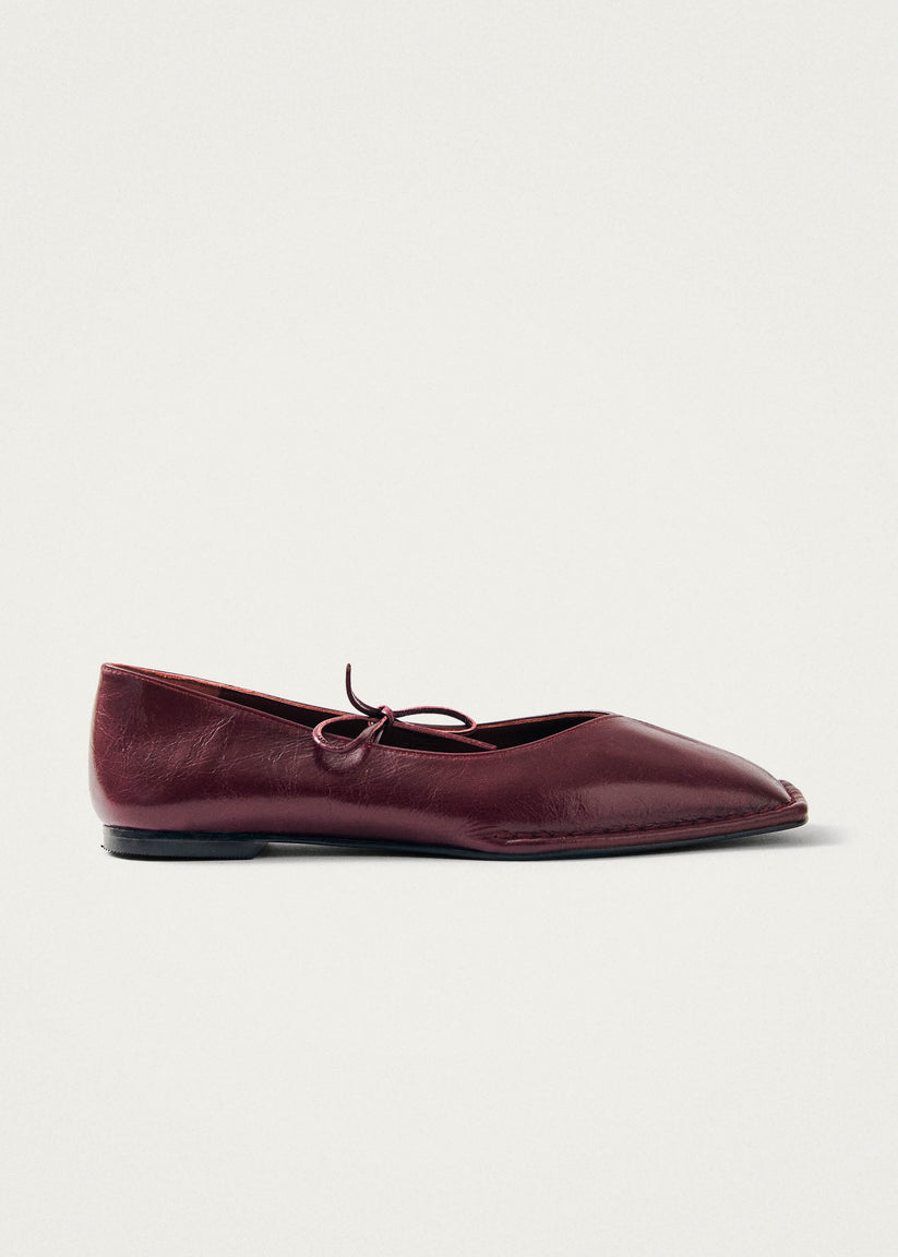Alohas Sway Bailarinas de Cuero Burdeos Grandes ahorros