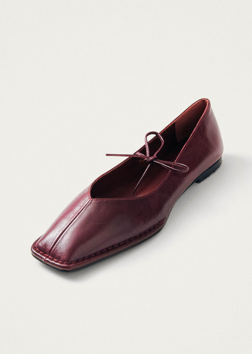 Alohas Sway Bailarinas de Cuero Burdeos Grandes ahorros