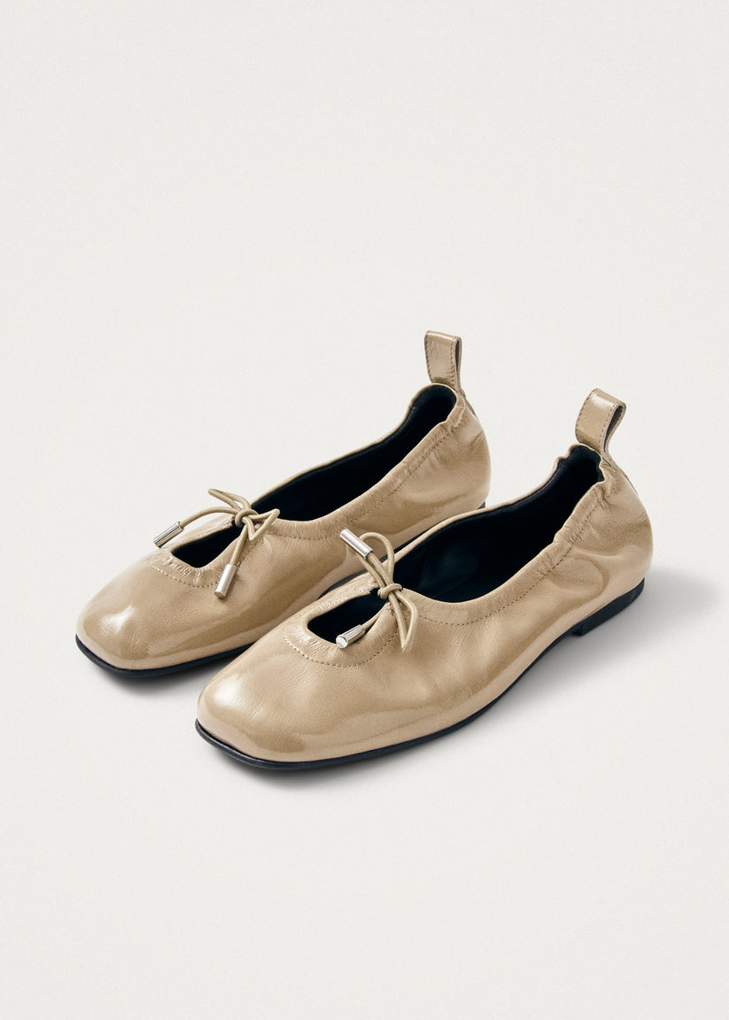 Alohas Rosalind Onix Bailarinas de Cuero Beige Devoluciones gratuitas