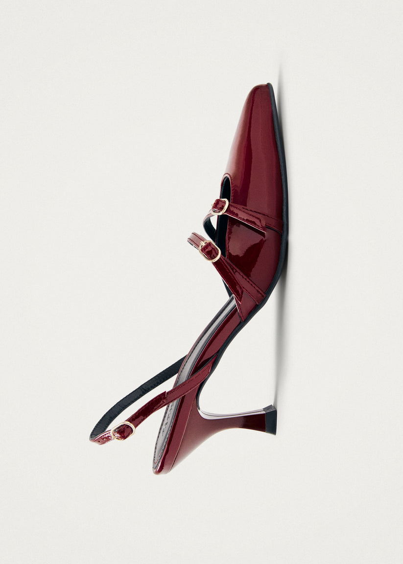 Alohas Joelle Onix Tacones de Cuero Burdeos Outlet online