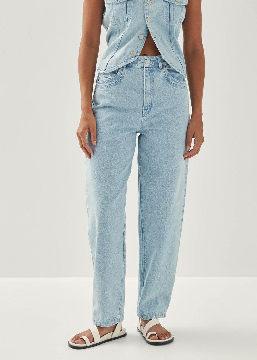 Alohas Lorenza Pantalones de Tejido Vaquero Color Azul Claro Descuento