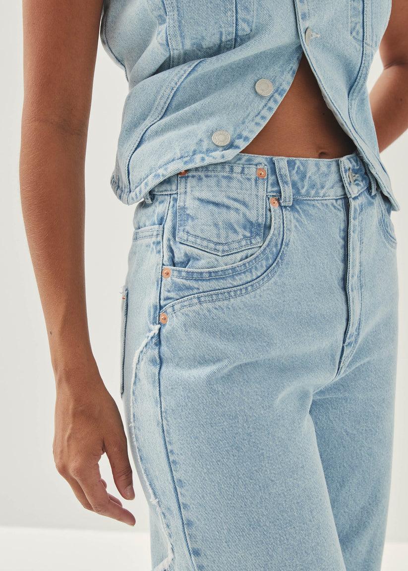 Alohas Lorenza Pantalones de Tejido Vaquero Color Azul Claro Descuento