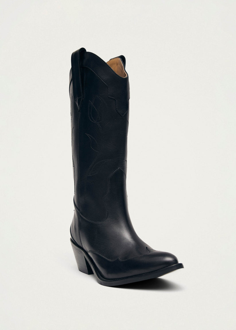 Alohas Liberty Black Leather Boots Mejor oferta