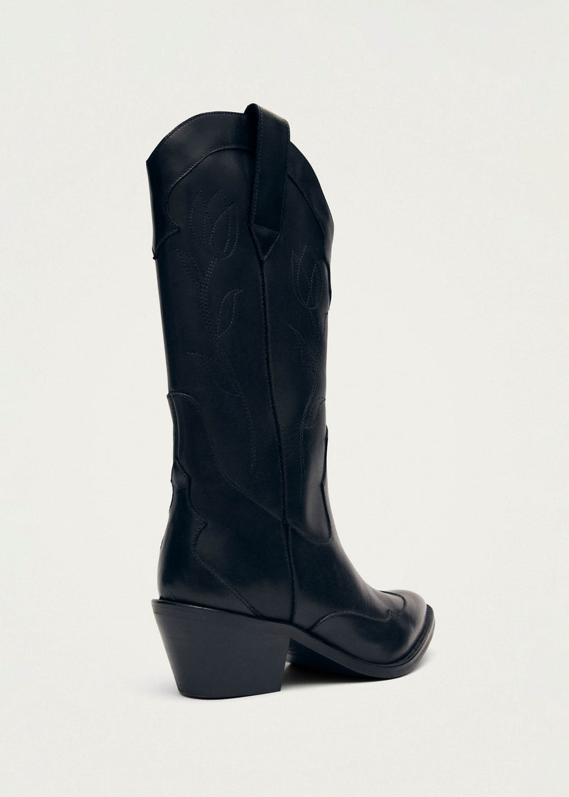 Alohas Liberty Black Leather Boots Mejor oferta