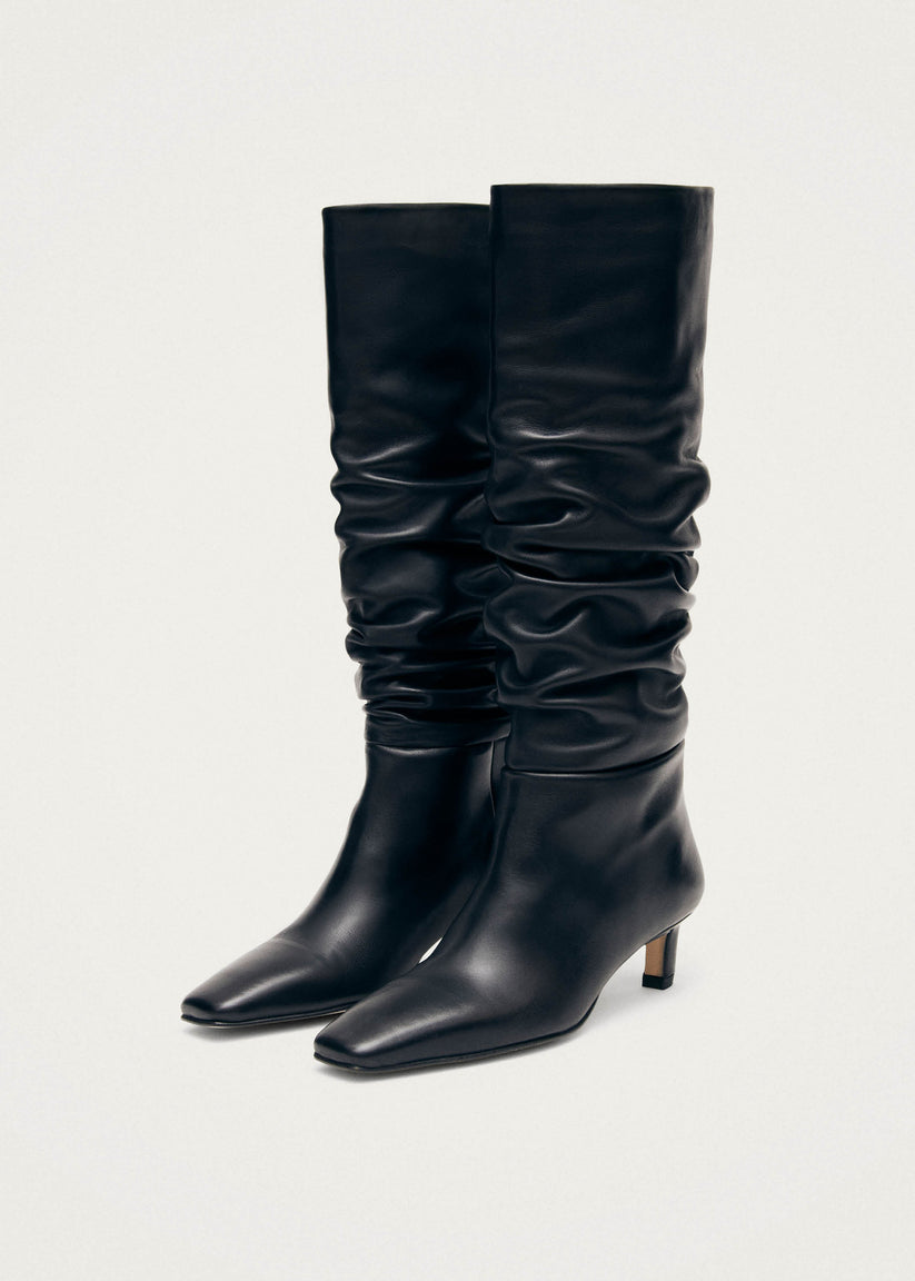 Alohas Kalila Botas de Cuero Negro Rebajas online