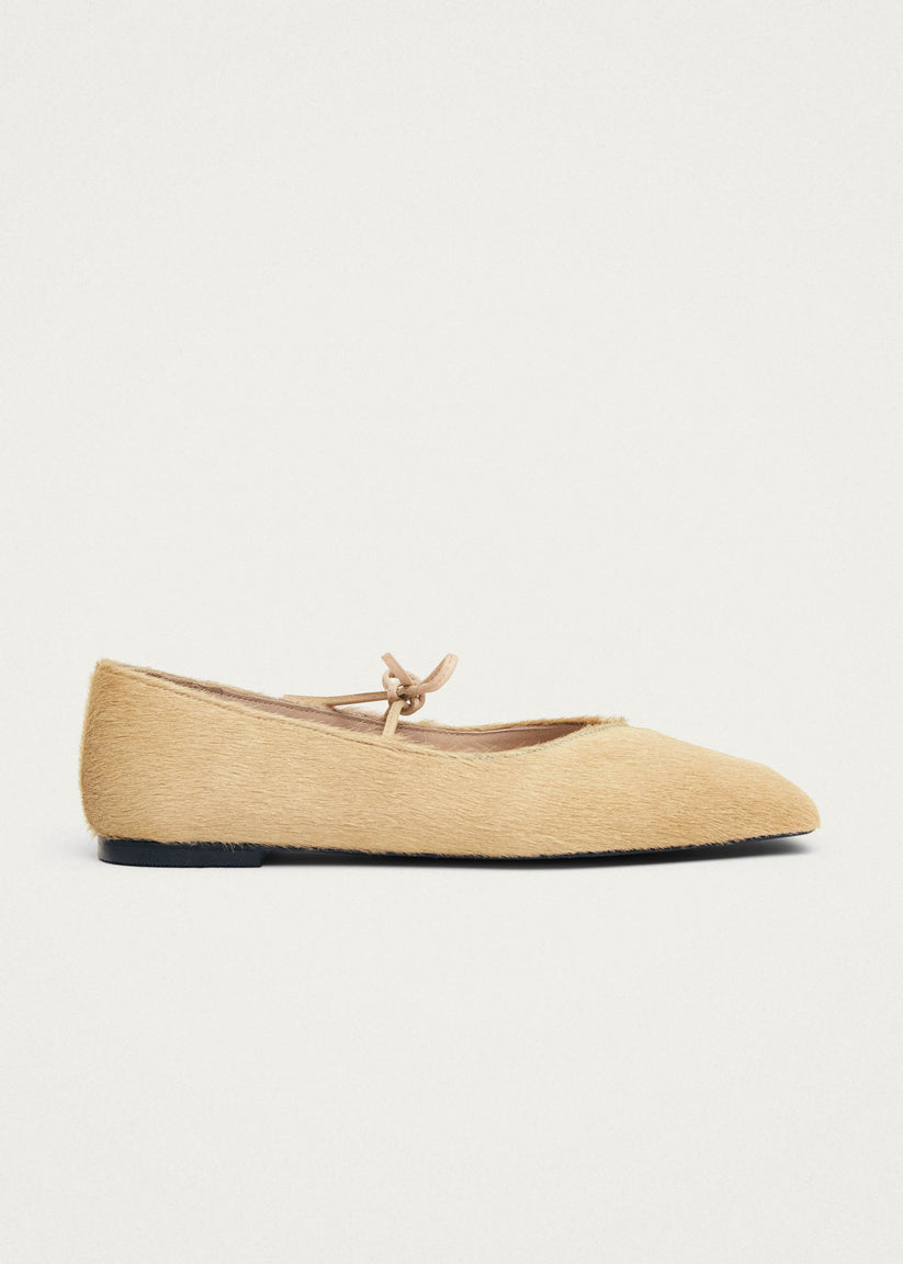 Alohas Sway Soft Bailarinas de Cuero Beige Envío gratis