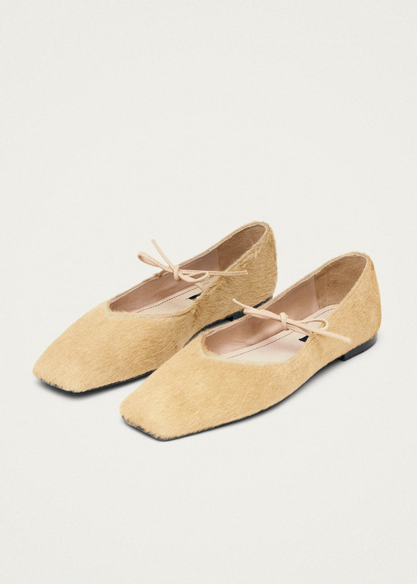 Alohas Sway Soft Bailarinas de Cuero Beige Envío gratis