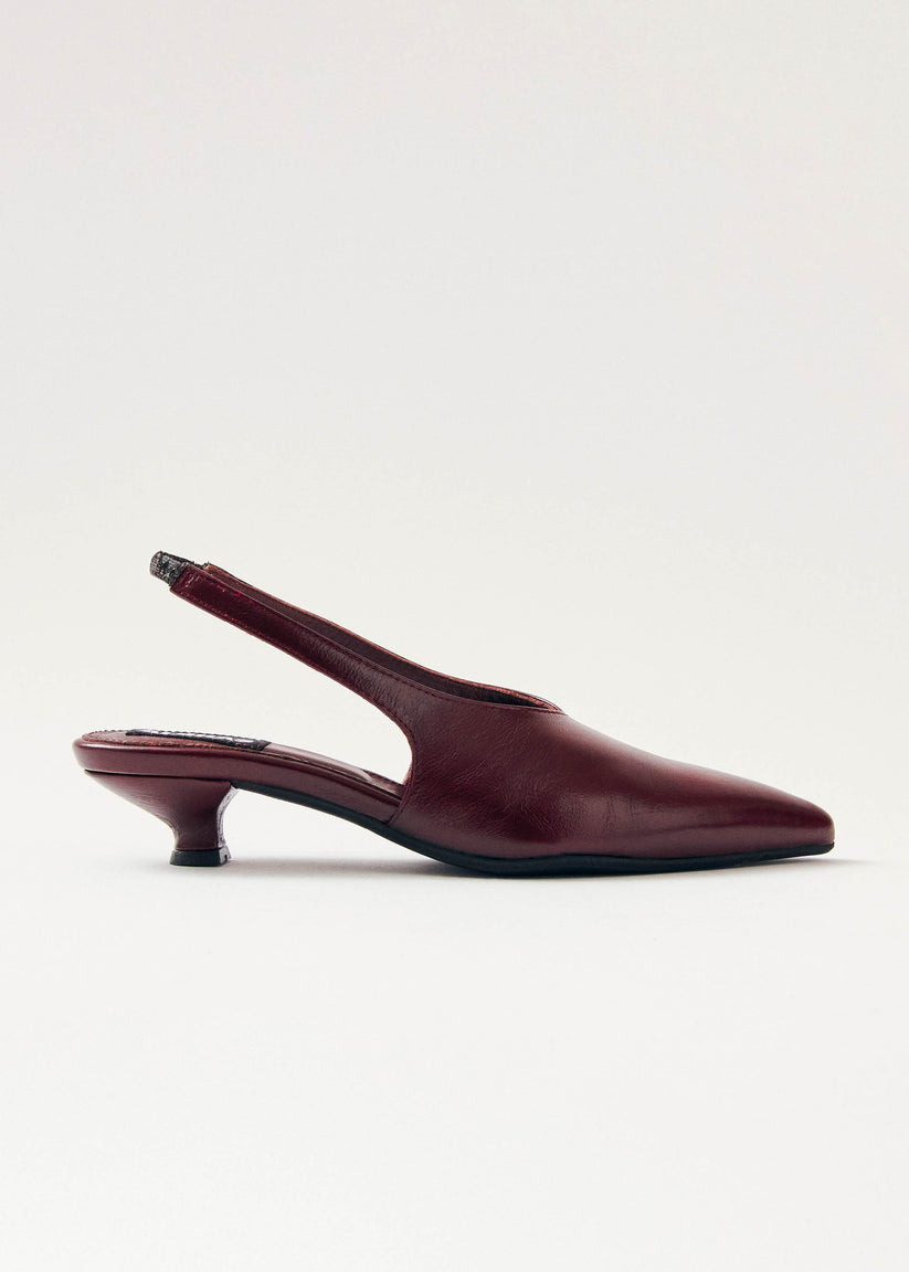 Alohas Eros Tacones de Cuero Burdeos