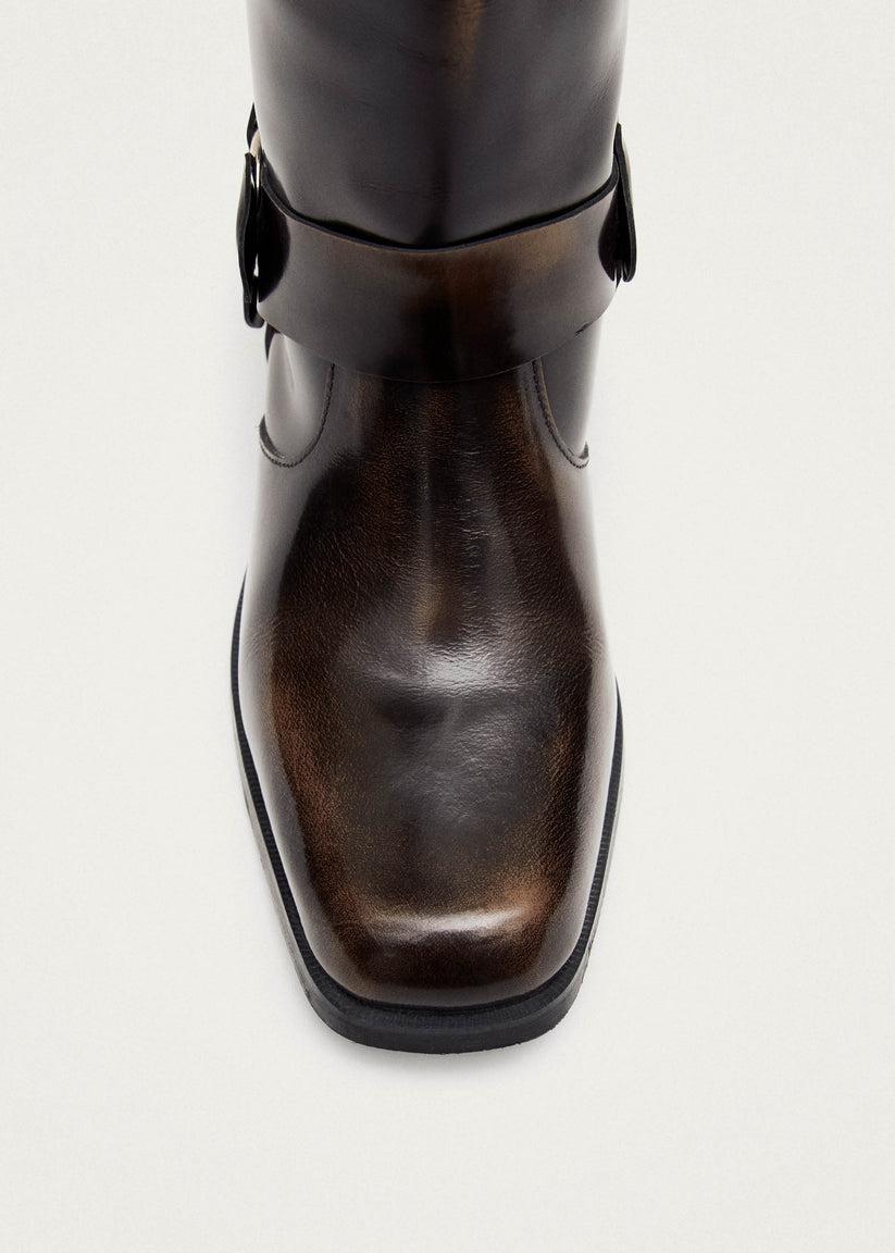 Alohas Rocky Brushed Botas de Cuero Marrón Ofertas de temporada