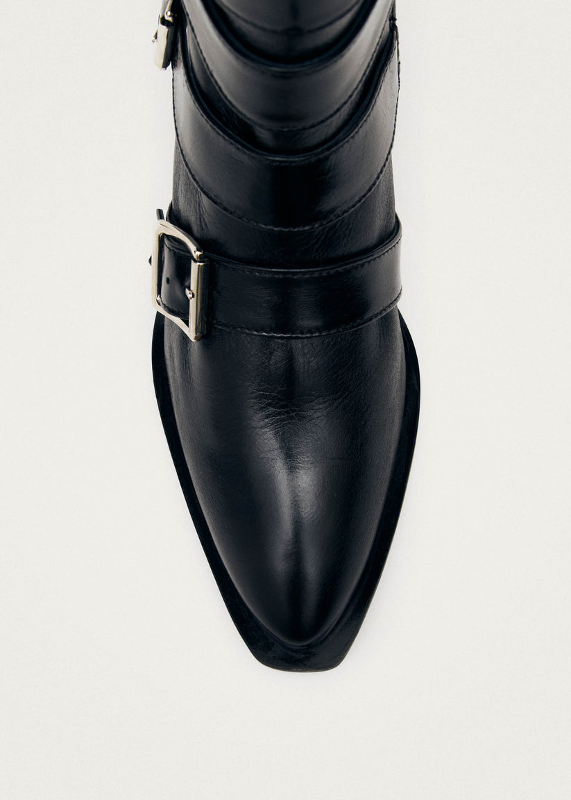 Alohas Eras Botines de Cuero Negro Ofertas especiales