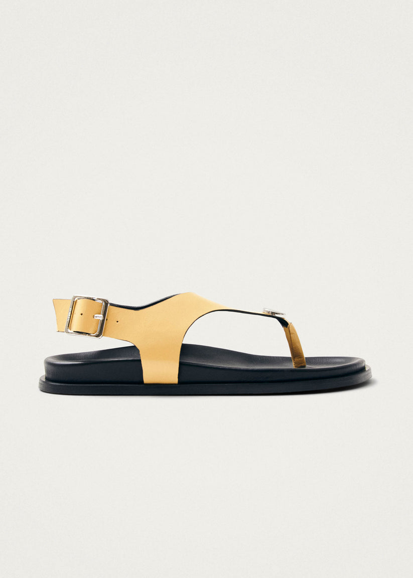 Alohas Harbor Onix Sandalias de Cuero Color Vainilla