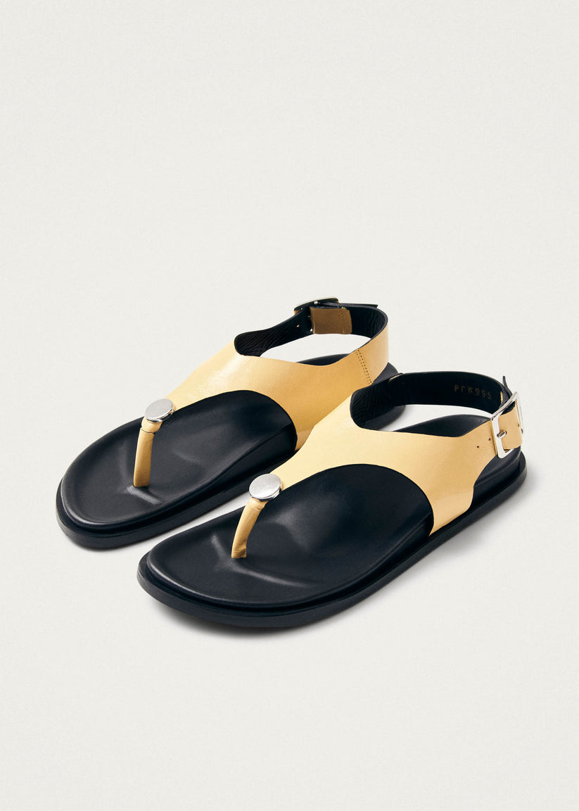 Alohas Harbor Onix Sandalias de Cuero Color Vainilla Tienda
