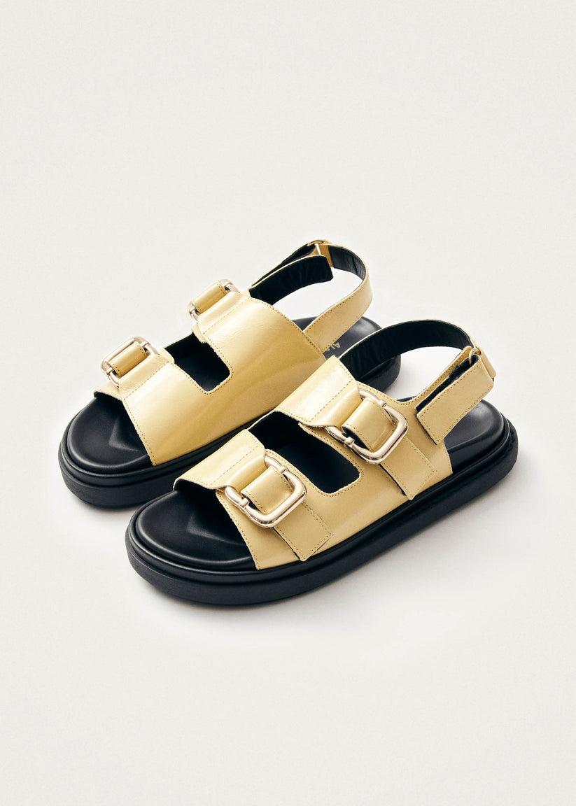 Alohas Harper Onix Sandalias de Cuero Color Vainilla Rebajas online