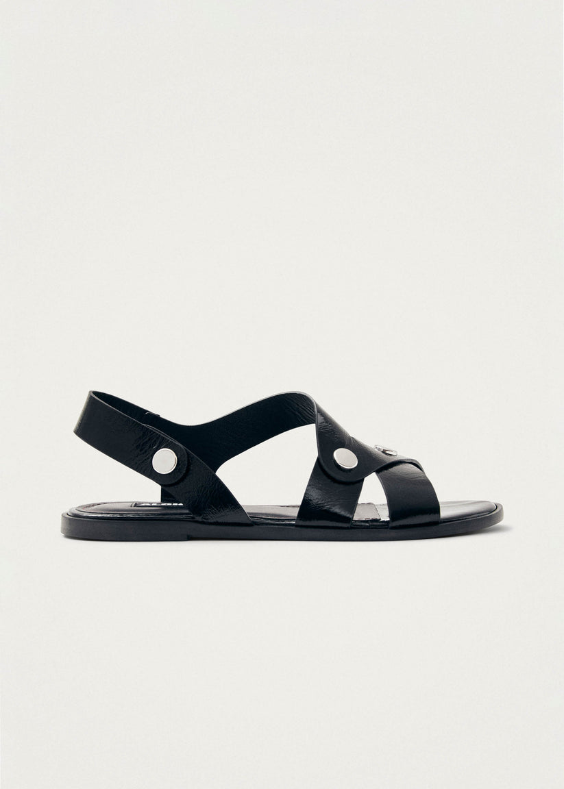 Alohas Mindy Onix Sandalias de Cuero Negro