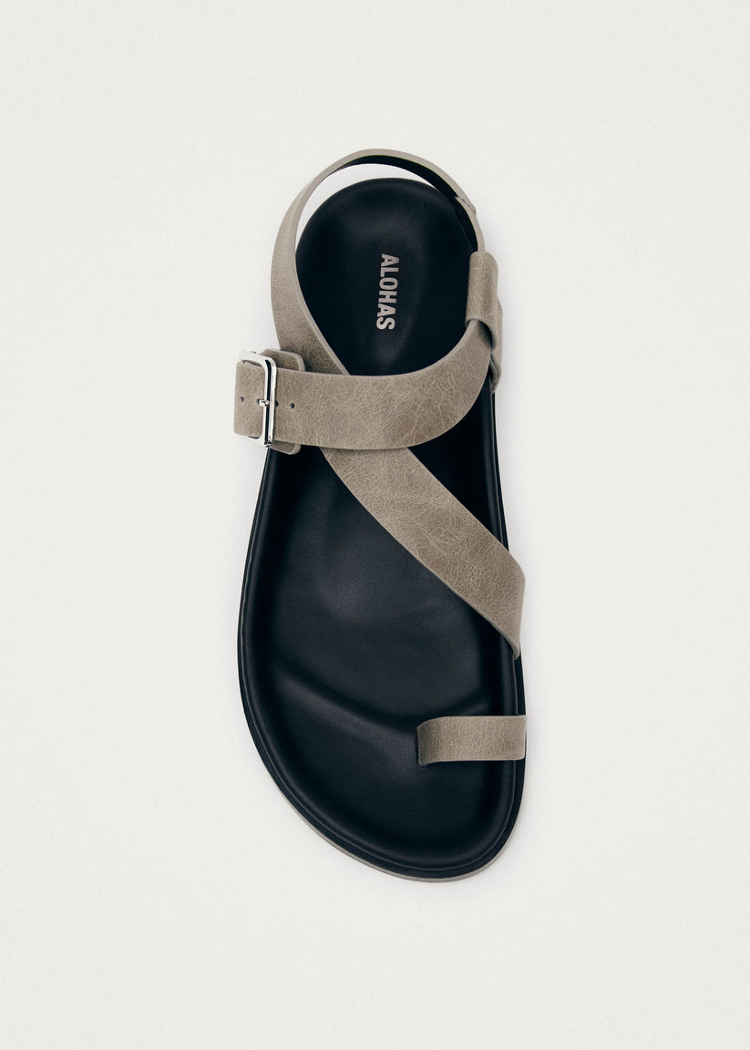 Alohas Siren Vintage Sandalias de Cuero Gris En línea