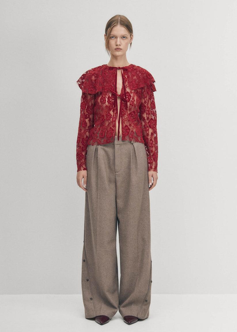 Alohas Blusa de Encaje Tolpa en Color Vino Limitado a 3 días