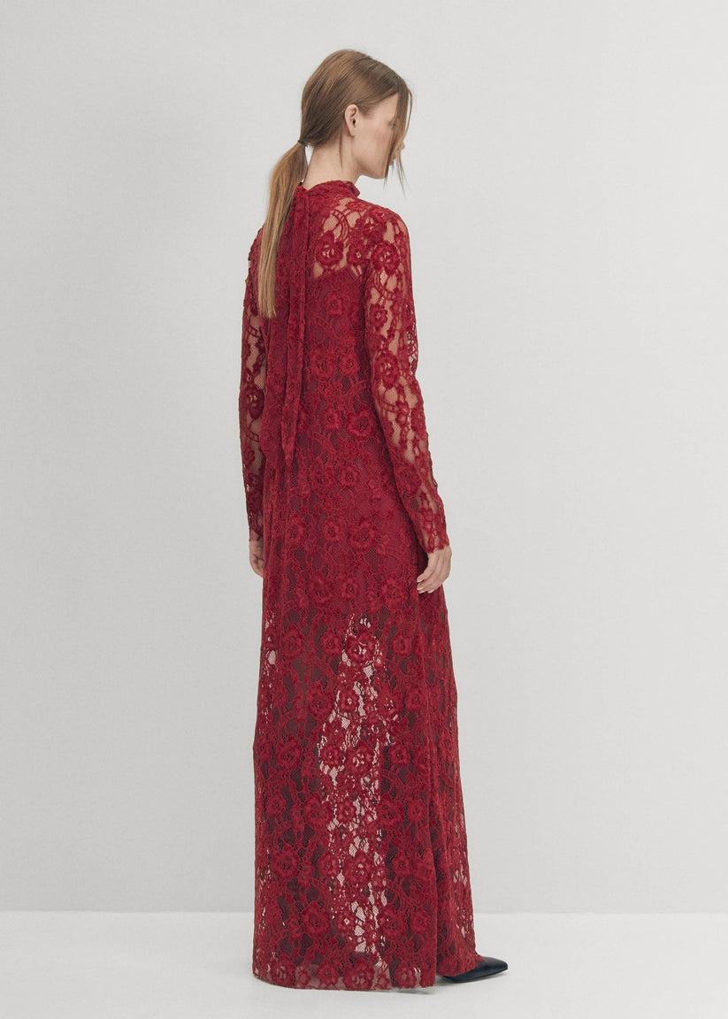 Alohas Vestido de Encaje Tiban en Color Vino Ahorra y exporta