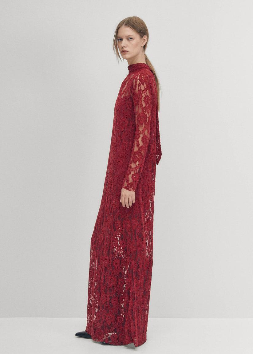 Alohas Vestido de Encaje Tiban en Color Vino Ahorra y exporta