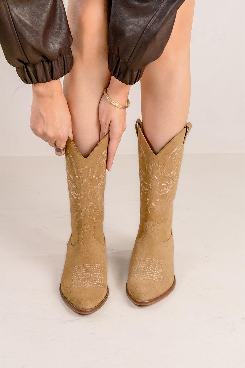 Bryan shoes Camel bordado - JANDRA