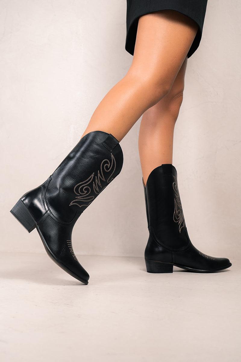 Bryan shoes Negro bordado - JANDRA Tienda de fábrica