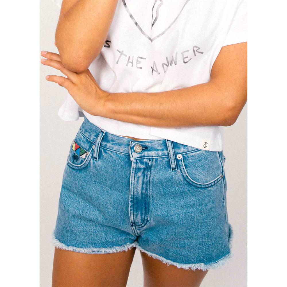 Dolfie SHORT JEANS WOMAN ALEXA - INDIGO RETRO BLEACHED Promoción trimestral