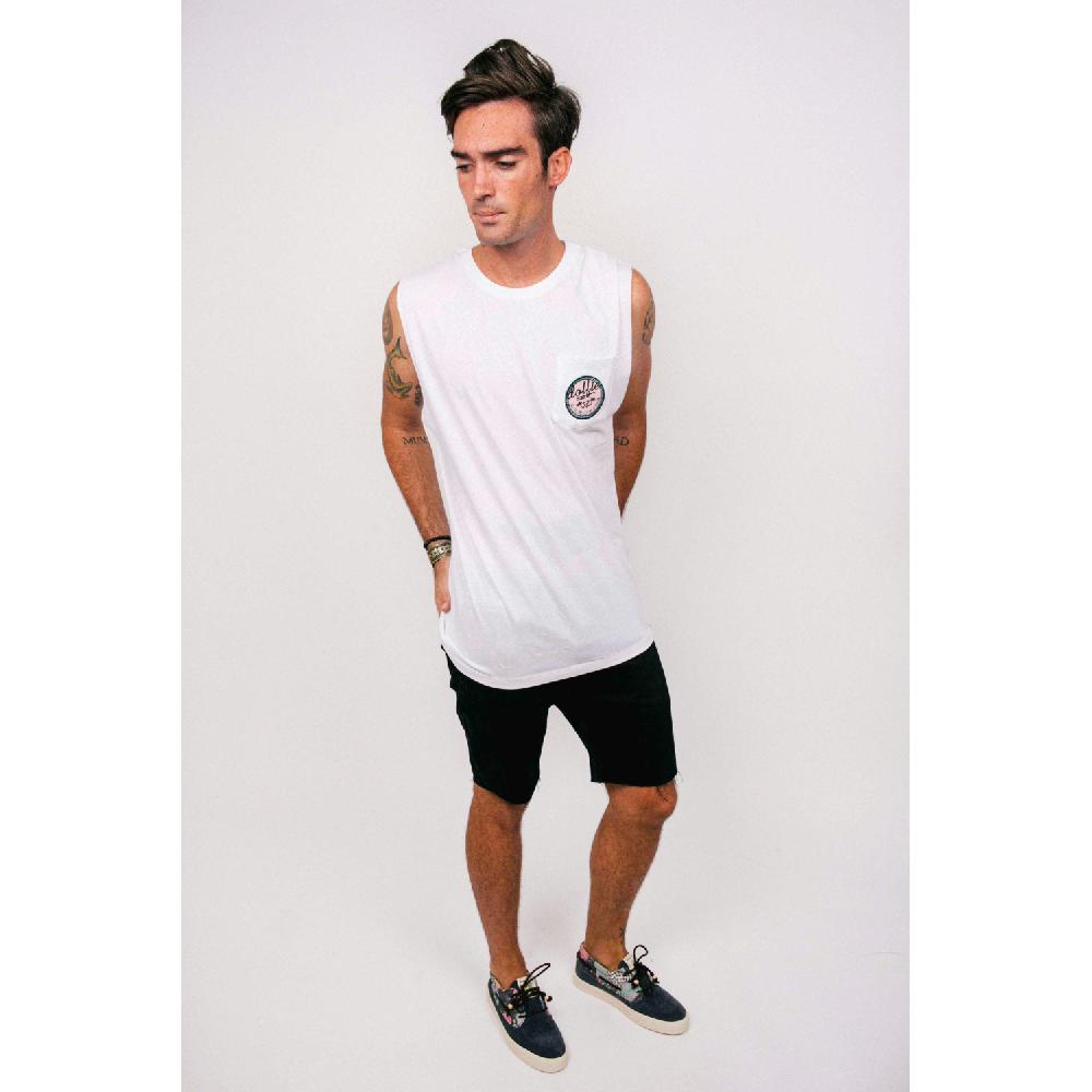 Dolfie TANK TOP MAN 1 - PARADISE PATCH WHITE Liquidación