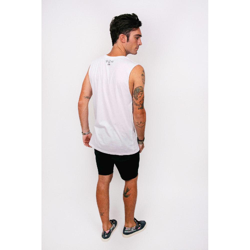 Dolfie TANK TOP MAN 1 - PARADISE PATCH WHITE Liquidación