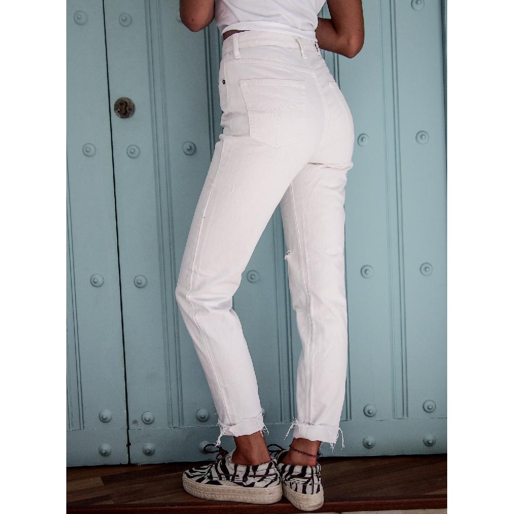 Dolfie JEANS WOMAN NINA - JEANS WHITE RETRO Envío internacional gratuito