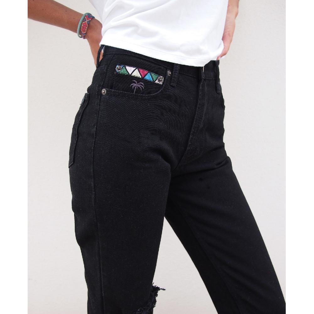Dolfie JEANS WOMAN ROSE - JEANS BLACK RETRO Tienda de fábrica