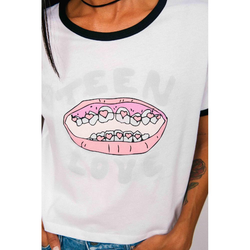 Dolfie T - SHIRT CROP WOMAN 18 - RETRO - TYLER TEEN - WHITE Ahorra y exporta