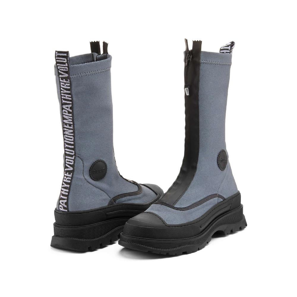 Duuo Botas calcetín grises de caña alta