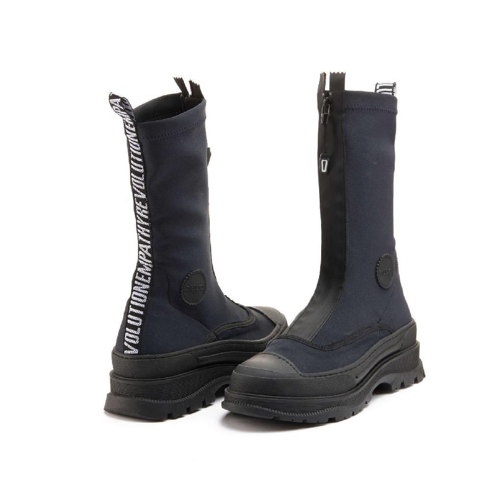 Duuo Botas calcetín negras de caña alta
