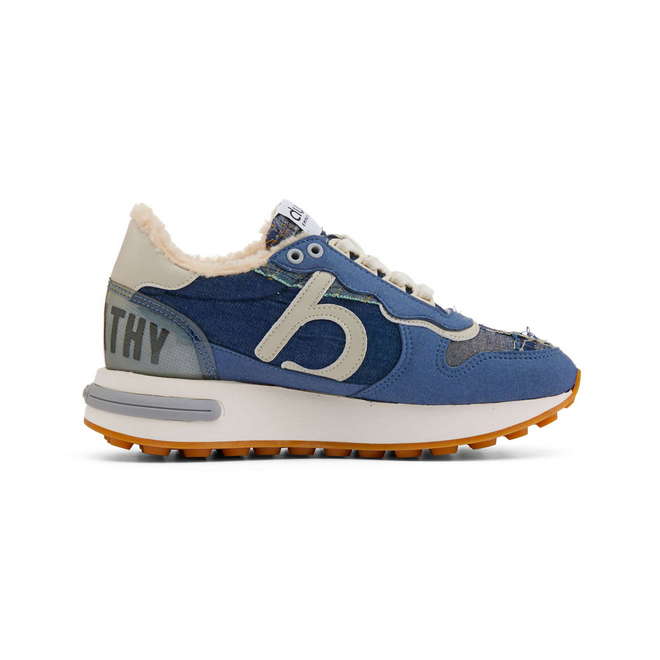 Duuo Zapatillas azules retro con cuña mujer Promoción trimestral