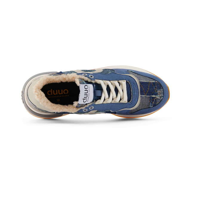Duuo Zapatillas azules retro con cuña mujer Promoción trimestral